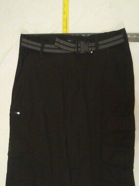 Iron Co Performance Lightweight Cargo Shorts Black Size 40 Hybrid Pocket w/ Belt
